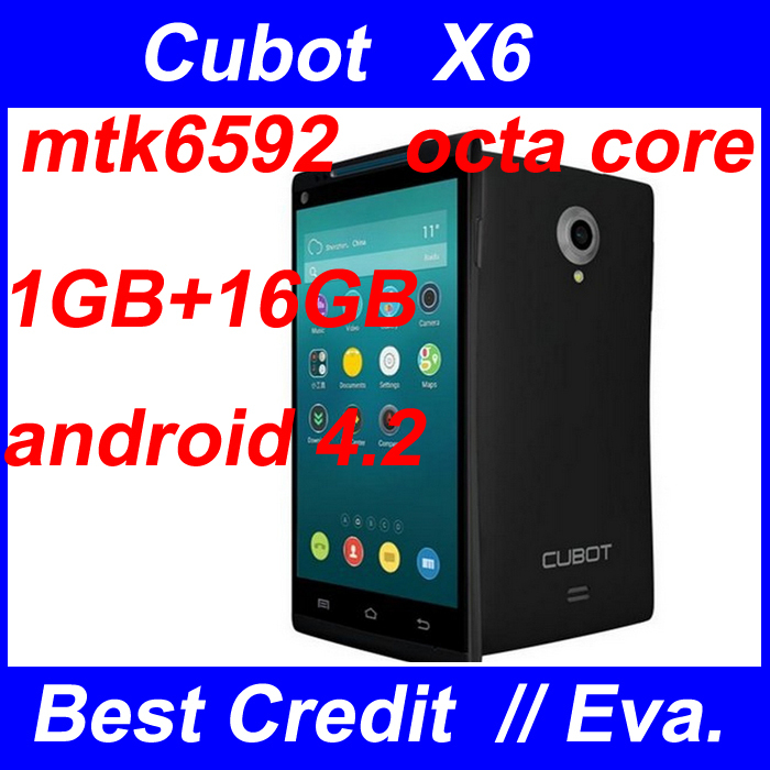 Original Cubot X6 phone MTK6592 Octa core 1 7Ghz 1gb ram 16gb rom 5 IPS 8