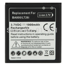 Hot Sale BA800 1900mAh Portable Backup Replacement Battery for Sony Xperia S LT26i Xperia Arc HD