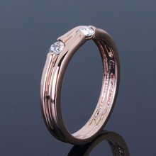 New Arrivals Super Sell Rose Gold Cubic Zirconia Ring Women Finger Rings Lead Free Nickel Free