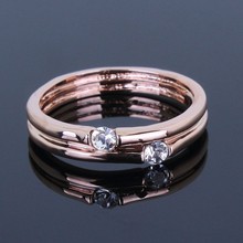 New Arrivals Super Sell Rose Gold Cubic Zirconia Ring Women Finger Rings Lead Free Nickel Free