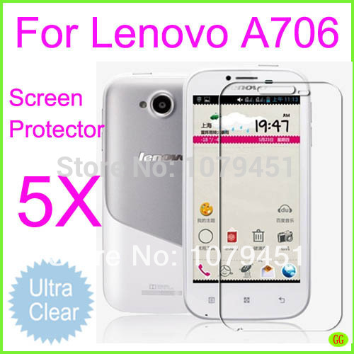 sale 5pcs free shipping smartphone screen protector for Lenovo a706 smartphone Lenovo a706 ultra clear screen