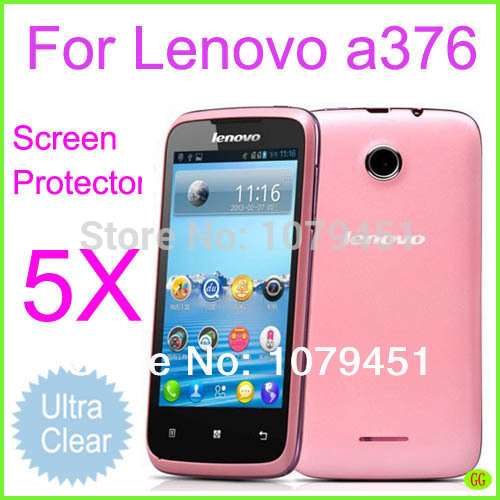 5pcs free shipping smartphone screen protector for Lenovo A376 smartphone andriod Lenovo A376 ultra clear protective