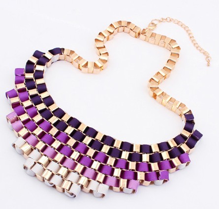 8 colors Luxury Statement Alloy Necklaces Pendants Women Link Chain Fashion 2015 New items Chokers collares
