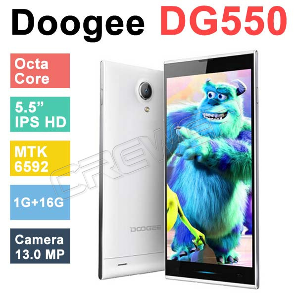 Original DOOGEE DAGGER DG550 MTK6592 Octa Core 1 7GHz Andriod 4 4 Phone 5 5 inch