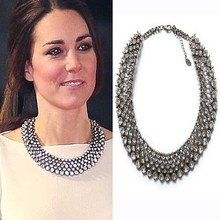 2014 New Kate Middleton necklace necklaces pendants fashion luxury choker design crystal pendant necklace statement jewelry