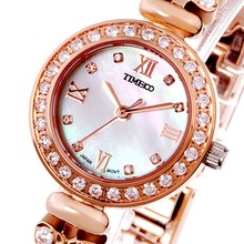 TIME100 Women s Bracelet Watch Reloj Mujer Diamond Pearl Shell Dial Steel Band Ladies Dress Watch