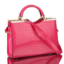 New 2015 European Fashion women handbag high quality crocodile Pu women bag Elegant noble women messenger