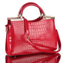 New 2015 European Fashion women handbag high quality crocodile Pu women bag Elegant noble women messenger