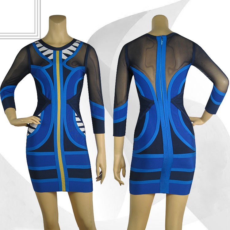 2014 new style High Quality Mini Good Patchwork O Neck Women Sexy Ladies Party night club