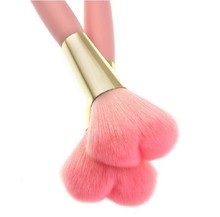 Free Shipping very beautiful Portable Cosmetic heart shaped makeup blush brush powder brush