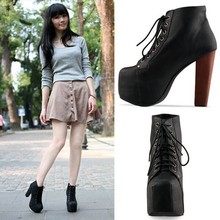 New Free Shipping Free Shipping Fashion Women Ladies Lita Platforms High Heels Lace Up Ankle Shoes Boots US 6/6.5/7.5/8.5/9