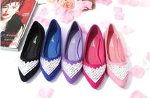 Single shoes women s flats shoes flat pointed toe rhinestone stone spring casual princess slip resistant