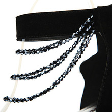 The new summer fashion shoes Roman sandals beaded rhinestone high heels sexy shoes fish head sandals