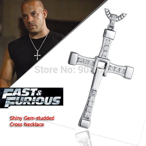  Fast and Furious Fashion 316L Stainless Steel Cross Necklace with Shining Zircon Toretto s beloved