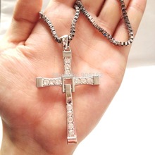  Fast and Furious Fashion 316L Stainless Steel Cross Necklace with Shining Zircon Toretto s beloved