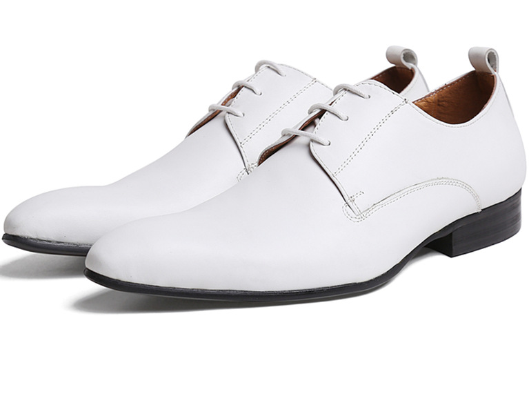new fashion mens wedding shoes white dress shoes man pointed Toe ...