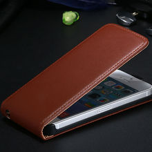 Hot New Fashion Genuine Leather Case for iPhone 5 5S 4 4s Luxury Vertical Magnetic Flip