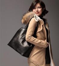 2015 European High quality Genuine leather women bag simple hot sales women handbag noble princess Casual