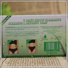 Green tea 3days show slimming lost weight detoxify soap 100G  free shipping