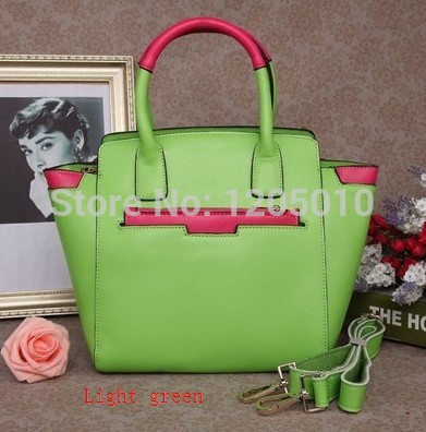 Prayuth p 2014 spring color block one shoulder handbag cowhide messenger bag women s handbag