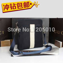 2014 man bag casual canvas man bag fashion genuine leather one shoulder cross body women s