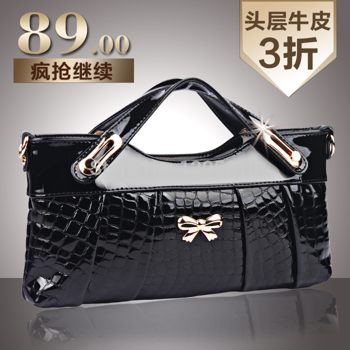 2014 spring and summer new arrival women s handbag fashion crocodile pattern genuine leather day clutch