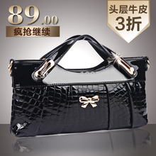 2014 spring and summer new arrival women’s handbag fashion crocodile pattern genuine leather day clutch one shoulder cross-body
