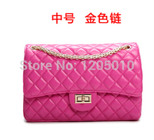 2014 women s bags handbag plaid shoulder bag cross body bag Small women s fashion sheepskin