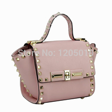 2014 Warren mini star style genuine leather rivet bag mini swing bag one shoulder bag women’s handbag small bag