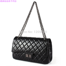 Sheepskin women’s 2014 plaid bag chain bag fashion small fashion trend of the shoulder bag genuine leather handbag women’s