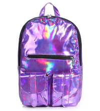 Fashion laser printing backpack,Lovely young girls school backpack,casual lovely women backpack,big size rainbow kids backpack