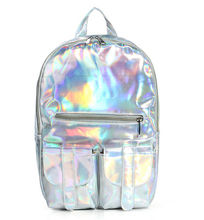 2015 European Fashion laser backpack printing backpack Lovely young girls school bags casual lovely women backpack