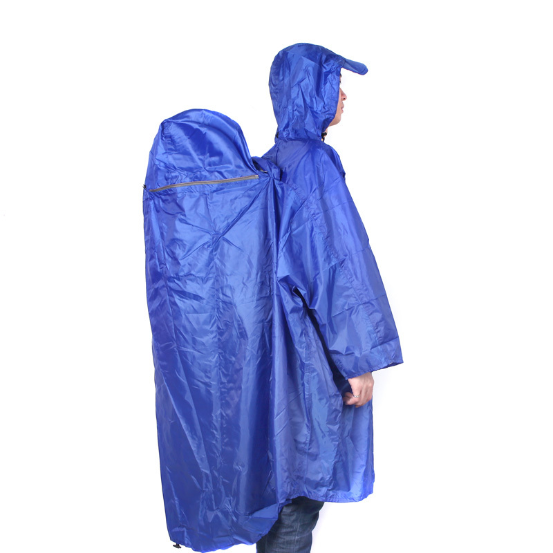 NEW 4 Colors BlueField Backpack Cover One-piece Raincoat Poncho Rain Cape Outdoor Hiking Camping Unisex