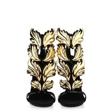 2014 new summer spring high heel 13cm GZ gold leaf shaped genuine leather shoes Korean hollow