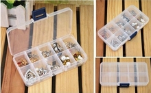 10 Grid Plastic Storage Box Earring Jewelry Bin Case Container 13x7x2 3cm 4Q135