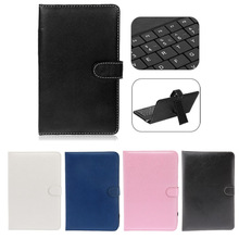 Free Shipping 10 1 Tablet Universal Host USB Keyboard Leather Cover Case For tablet PC 10