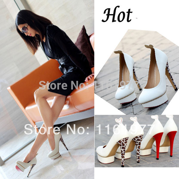 Leopard Shoe Dance Shoes Heels Red Sole High Heels Ladies Shoes 2014 Wedding Shoe Platform Pump