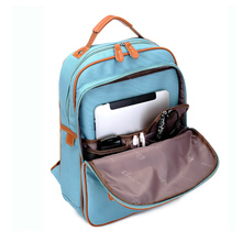 In 4 Color 2015 New Casual Leather Student Women Backpacks Vintage Brand Female School Outdoor Fun