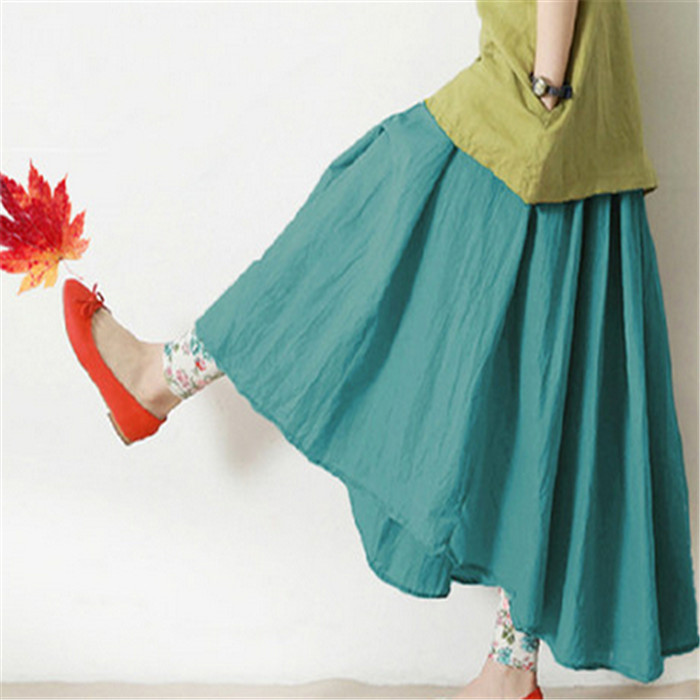Hot New 2014 fashion women Cotton linen long skirt Summer and spring Hot New 2014 fashion women Cotton linen long skirt Summer and spring