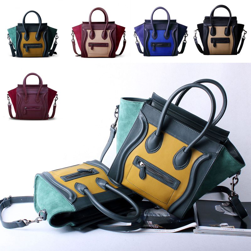 Genuine Suede Chamois Leather famous 2014 New retro hit color spell color Hollywood Gossip Girl Fashion
