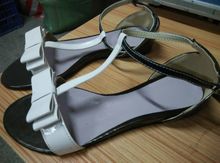 2014 New Sweet Freeshipping Pu Adhesive Casual Women Sandals Bow Wedges Shoes Comfortable Flats Special Offer