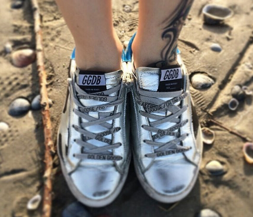 New Golden Goose GGDB Sneakers Superstar Silver Flag Men Women Low Cut Shoes Sneakers g22d21m4