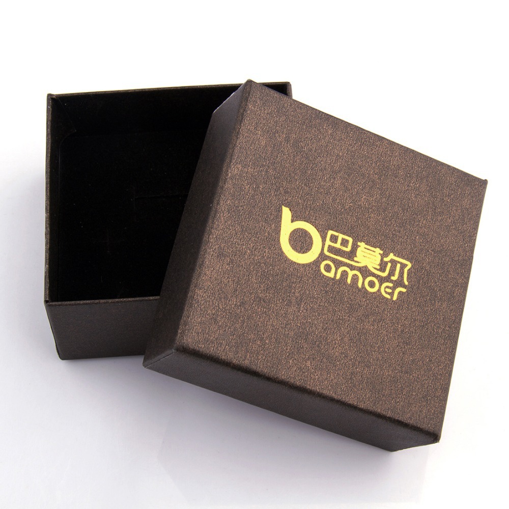 Bamoer Brown Paper Gift Box for Necklace Bracelet Earrings Jewelry Packaging 7 3 7 3 3