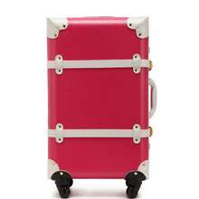 New Women Vintage Luggage Sets PU Leather Travel Suitcase Universal Wheels Trolley Luggage 22 24 inch