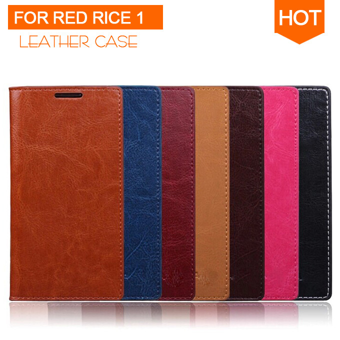 Simple Flip Case for Xiaomi Hongmi Red Rice Original High Quality PU Leather PC Case MIUI