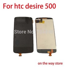 DHL EMS free shipping original mobile phone replacement parts for htc desire 500 lcd display+touch screen digitizer glass