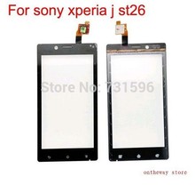 5pcs/lot for sony xperia j st26 touch screen digitizer glass original mobile phone replacement new parts free shipping