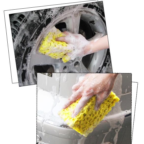 New Fashion Hot Sale Mini Yellow Car Auto Washing Cleaning Sponge Block free shipping
