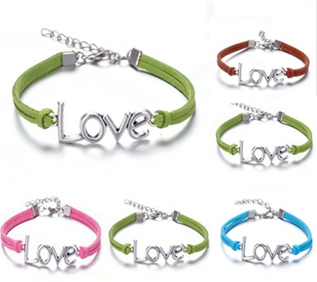 Free Shipping New Fashion Jewelry 50pcs Korea Velvet Rope Love Ms Bracelets Bangles DIY Jewelry 18cm
