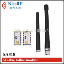 Hot selling 2pcs Embedded walkie talkie module SA818 module 400 480MHZ RDA1846S chip with 2pcs Antenna